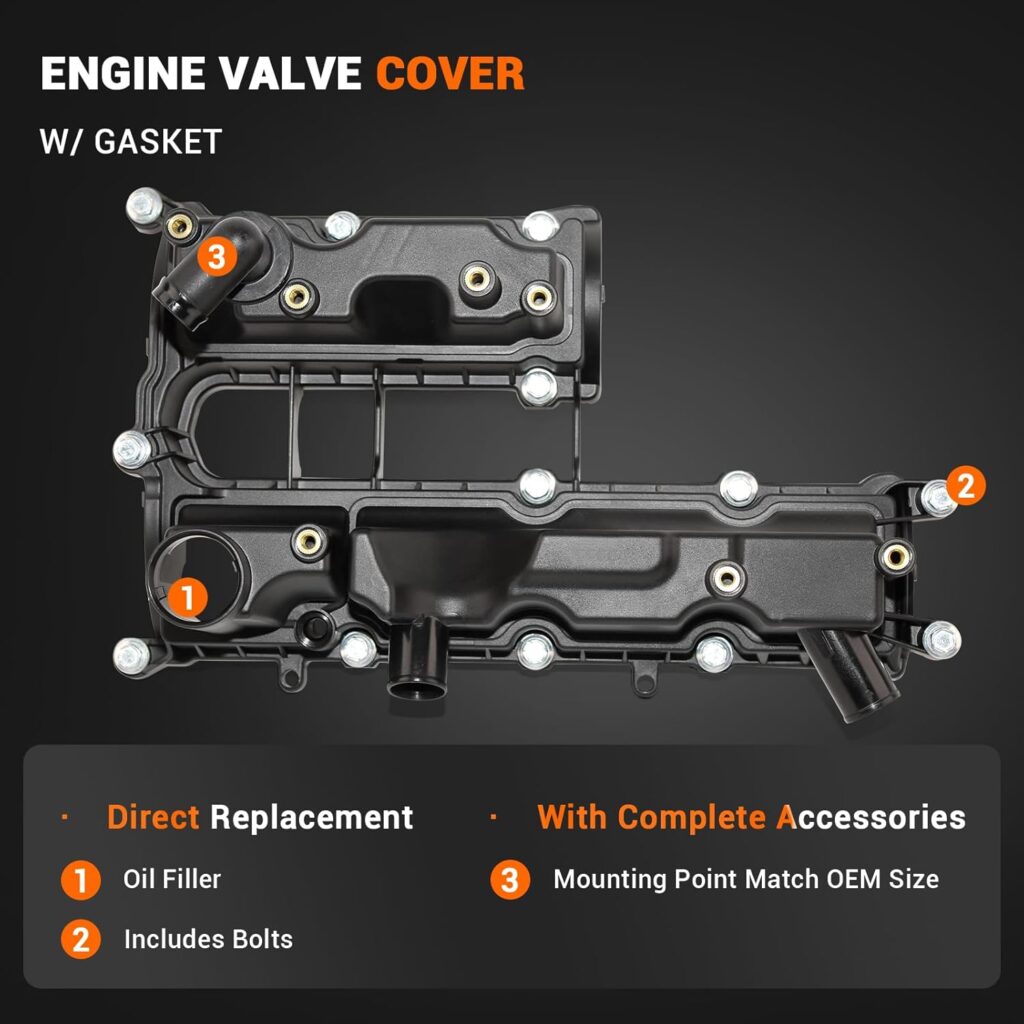 1.6L L4 Valve Cover Compatible with 2013-2016 Ford Escape 2014-2019 Fiesta Replace# BM5Z6582A BM5Z-6582-A