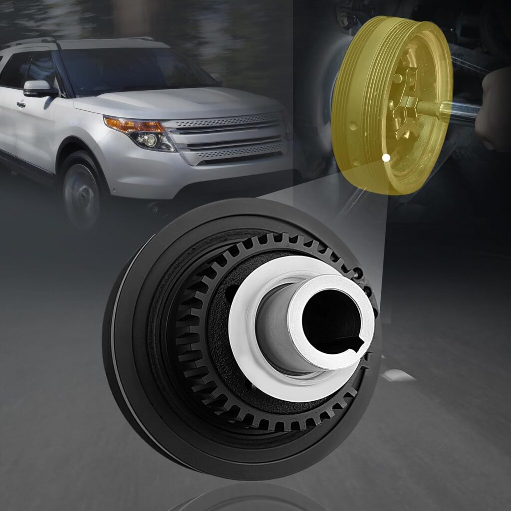 594-236 Engine Harmonic Balancer Pulley - SOHC V6 4.0L Fit for Ford Mustang 05-10, Mountaineer  Explorer 03-10, Ranger 01-11, E-350 Super Duty 2001, Explorer Sport Trac, OE 2L2Z6B321AA 3L2Z6B321AA