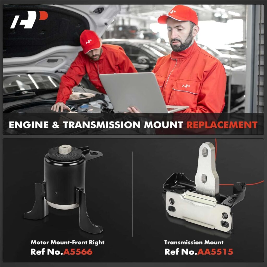 A-Premium 2PCS Engine Motor Mount and Transmission Mount Kit Compatible with Ford Fiesta 2011-2016, 1.6L, Naturally Aspirated Only, Replace# AE8Z6068B, BE8Z6068A