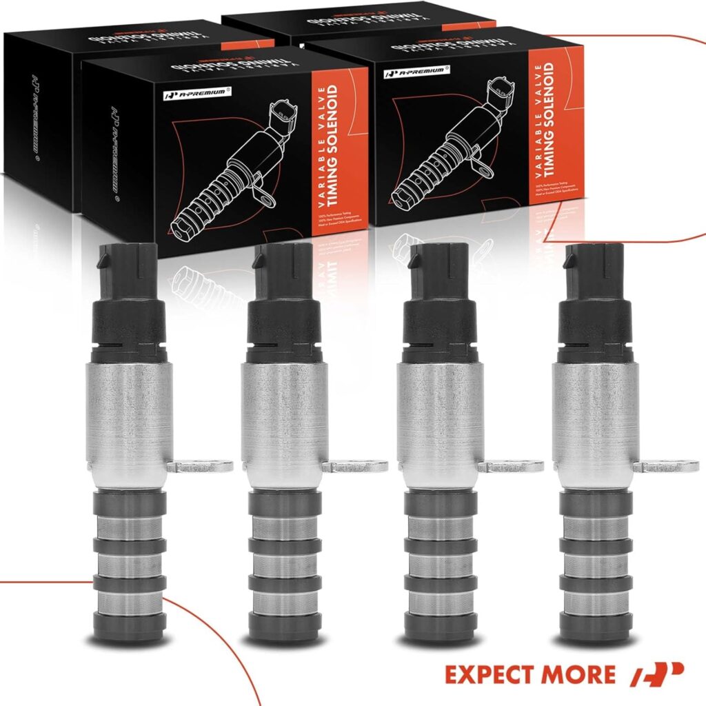 A-Premium 4-PC Engine Variable Valve Timing (VVT) Solenoid Compatible with Ford F-150 F150 2017-2020, Expedition 2018-2023, Mustang 2017-2022, Transit Connect 2019-2023  Lincoln Navigator 2018-2023