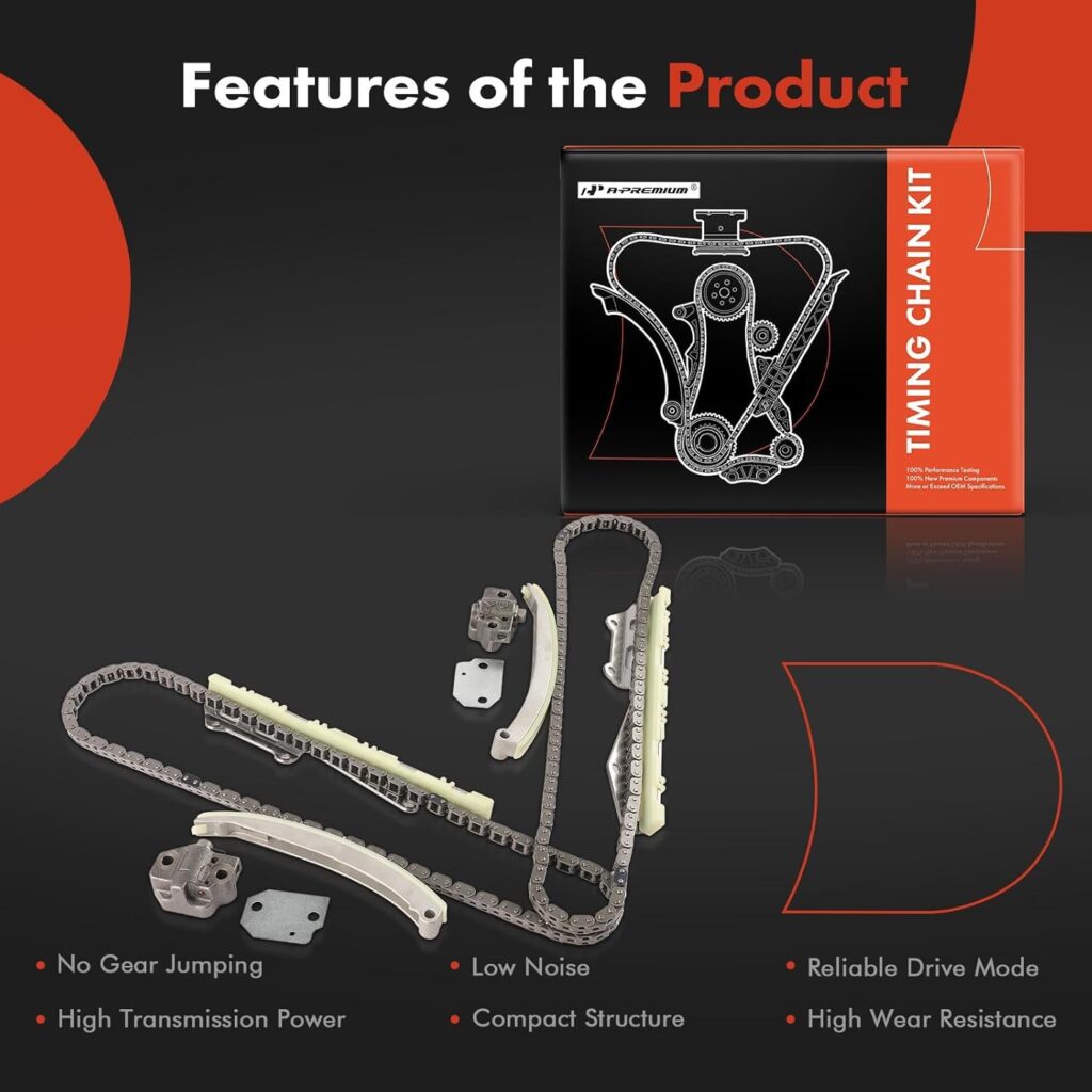 A-Premium 8-PC Engine Timing Chain Kit Compatible with Ford F-150, F-250, Mustang, E-150 Econoline, E-150 Econoline Club Wagon, Crown Victoria, Expedition  Lincoln Town Car  Mercury Cougar