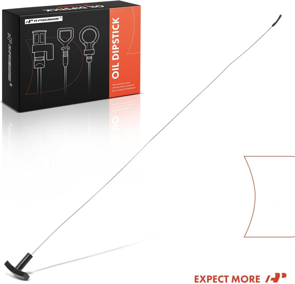 A-Premium Engine Oil Dipstick Compatible with Ford E-350 Club Wagon 2004-2005, E-350 Super Duty 2004-2010, E-450 Super Duty 2005-2007, 6.0L, Engine Oil Level Dip Stick Dipstick