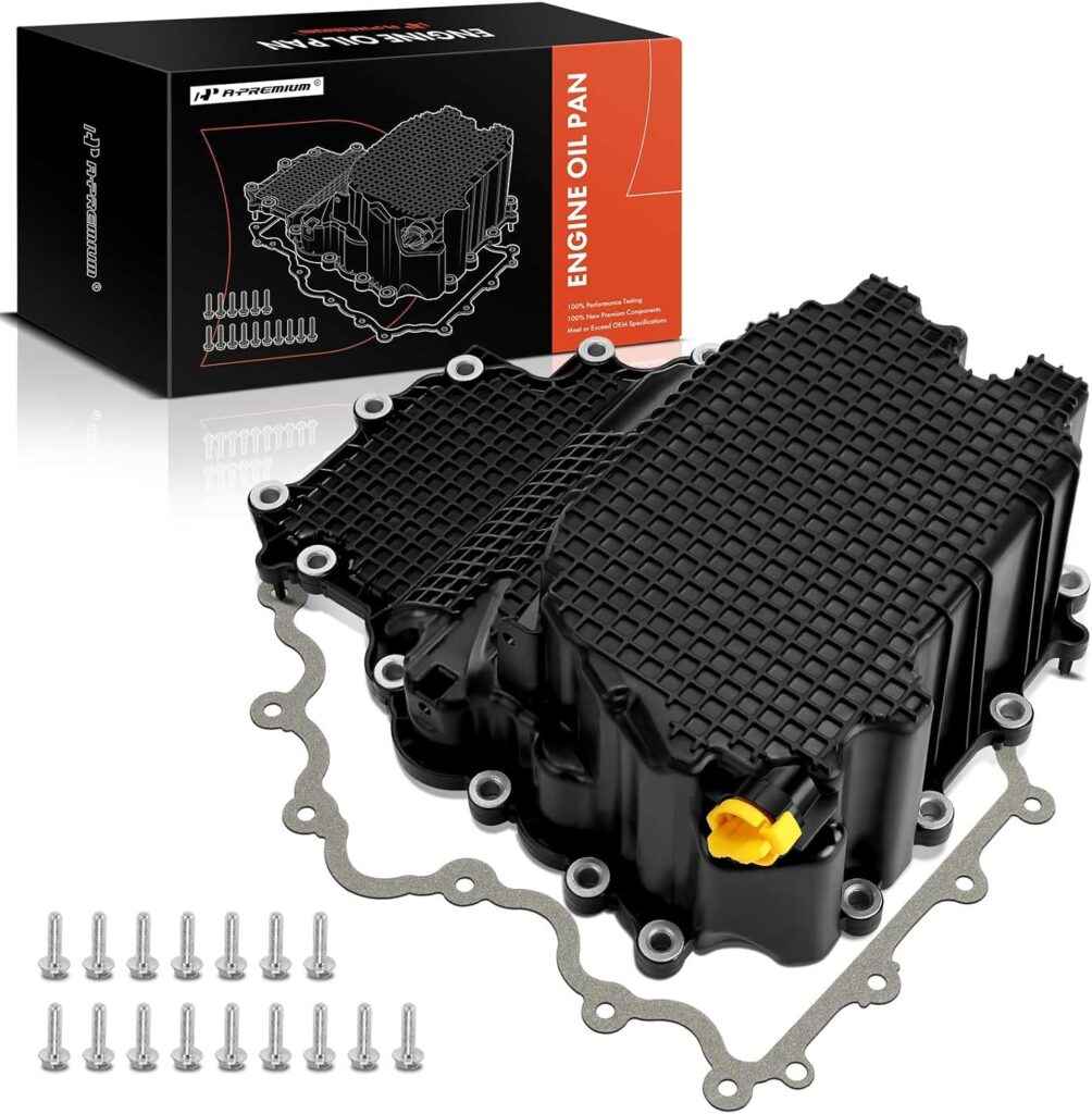 A-Premium Engine Oil Pan w/Gasket  Bolt Kit Compatible with Ford F150 2017-2019 3.5L, F150 2018 3.3L, Expedition 2018-2019 3.5L  Lincoln Navigator 2018 3.5L - Replace Part HL3Z-6675-A