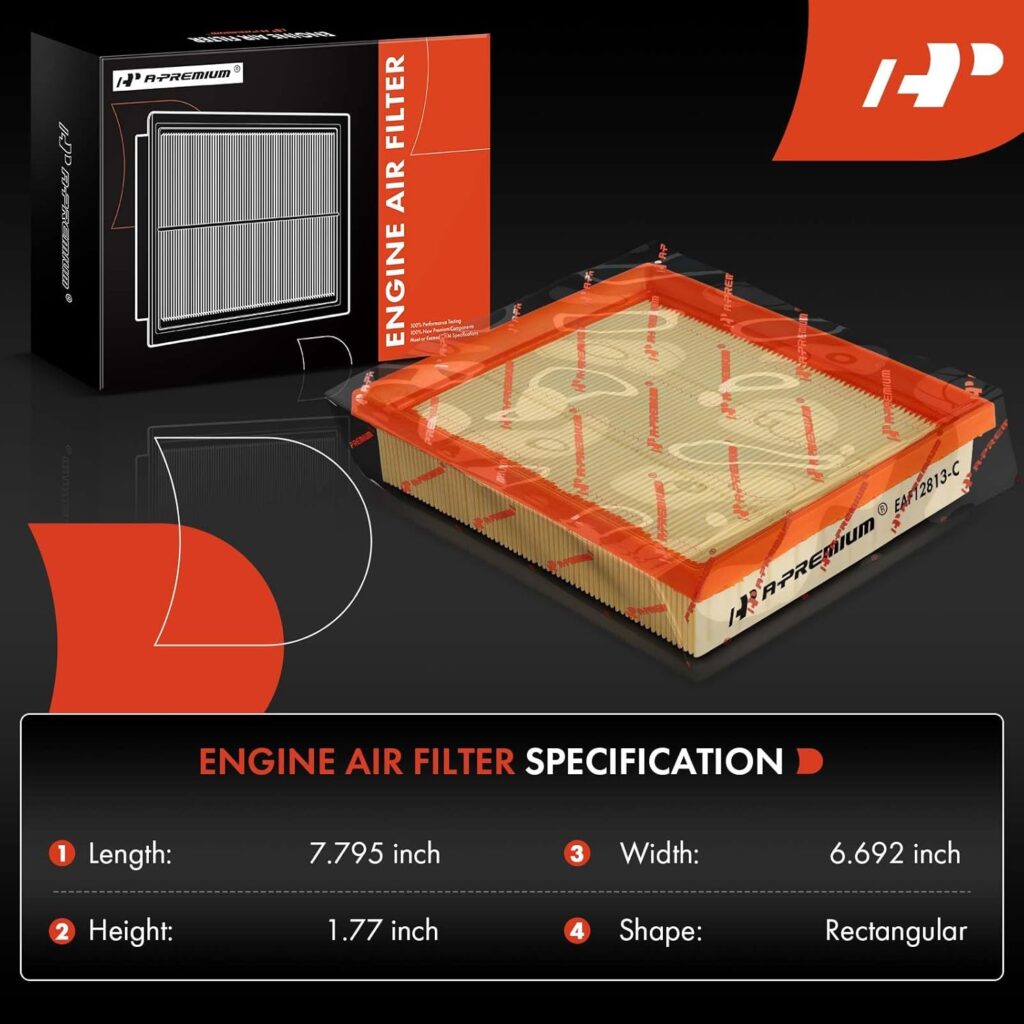 A-Premium Front Engine Air Filter Compatible with Ford Escape 2020-2023, Maverick 2022-2023  Lincoln Corsair 2021-2023, 2.5L, Replace# LX6Z9601A, XA11877