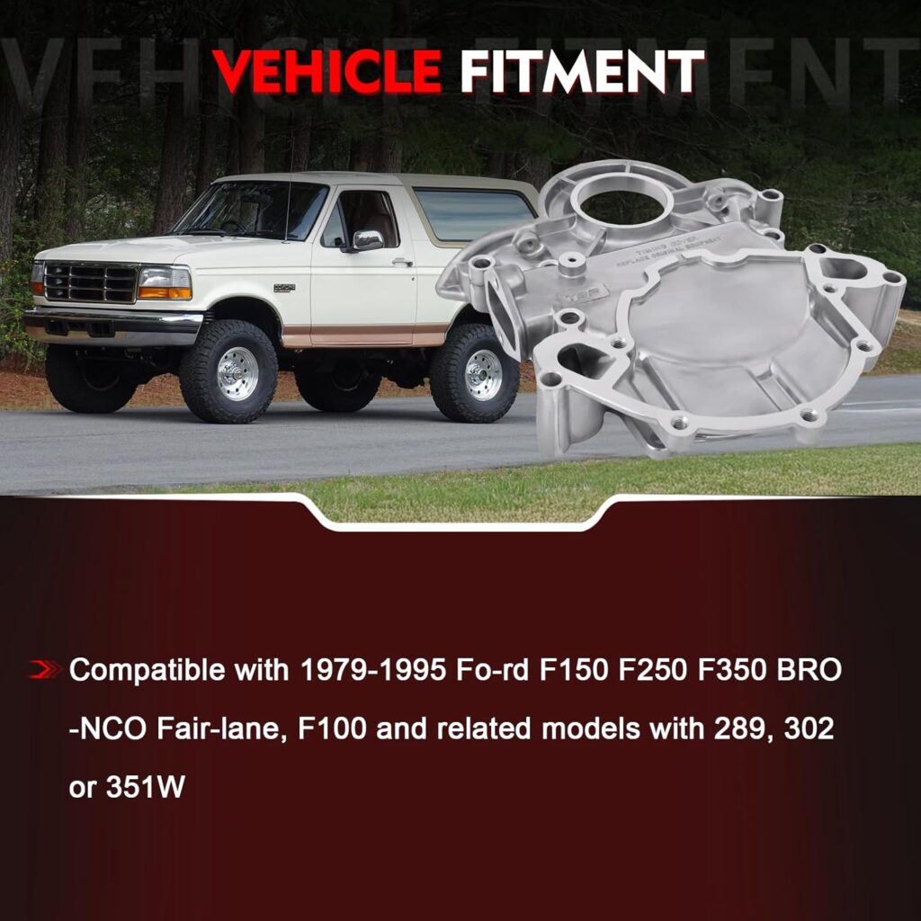 D4OE6059A Engine Timing Cover Compatible with For-d 289 302 / 351W 1979-1995 Replace D7AE6059A D9TE6059A E3AE6059BB E7AZ6059A