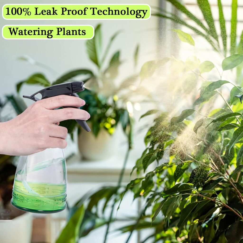 Driew Green Plant Mister Spray Bottle 500ml/17oz, Plastic Sprayer for Plants, Cleaning Solutions, Hair, Gardening
