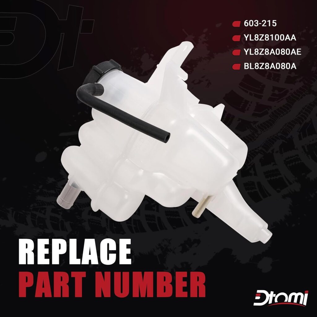 Engine Coolant Expansion Reservoir Tank With Cap, Radiator Overflow Tank Compatible With Ford Mercury Vehicle Escape 2001-2004 2007-2012, Mariner 2007-2011 Replaces# 603-215, YL8Z8100AA, YL8Z8A080AE
