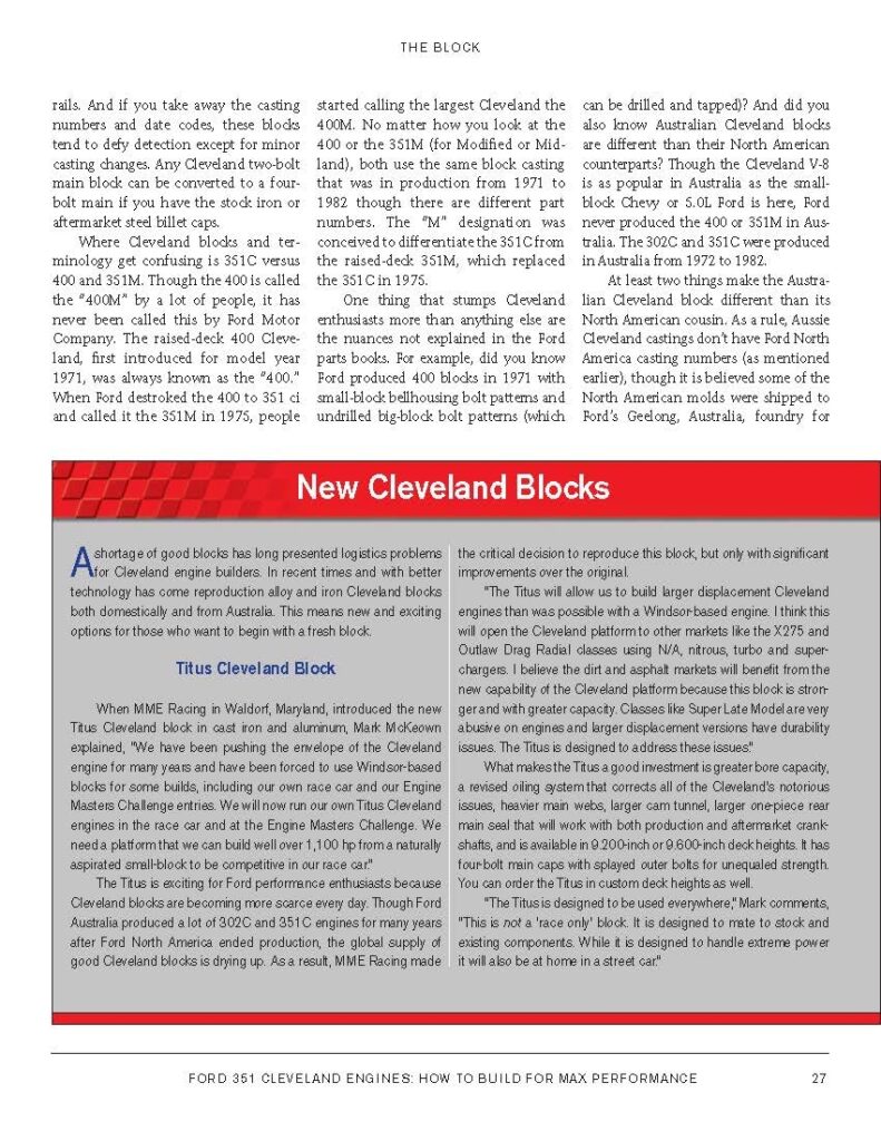Ford 351 Cleveland Eng: HTB for Max Perf: How to Build for Max Performance      Paperback – Illustrated, May 10, 2013