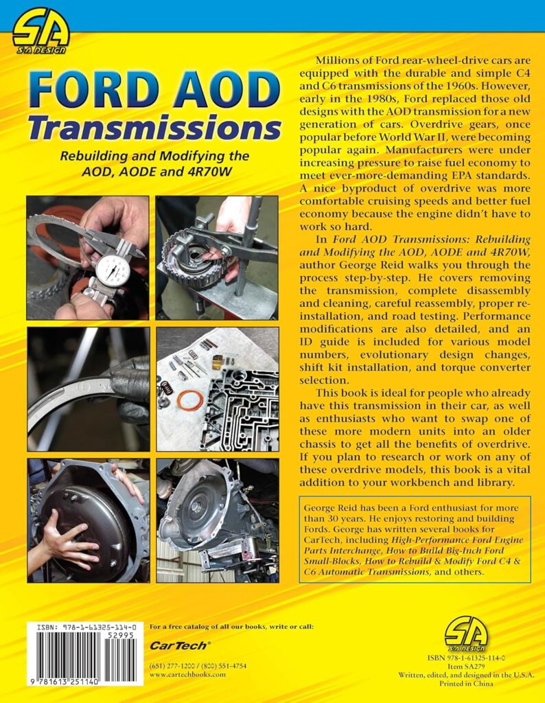 Ford AOD Transmissions: Rebuilding and Modifying the AOD, AODE and 4R70W (SA Design Workbench How-To)      Paperback – June 12, 2014