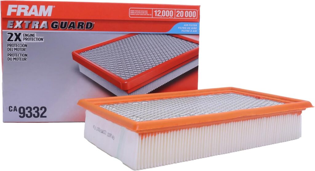 FRAM Extra Guard CA9332 Replacement Engine Air Filter for Select Ford, Lincoln, and Mercury Models, Provides Up to 12 Months or 12,000 Miles Filter Protection