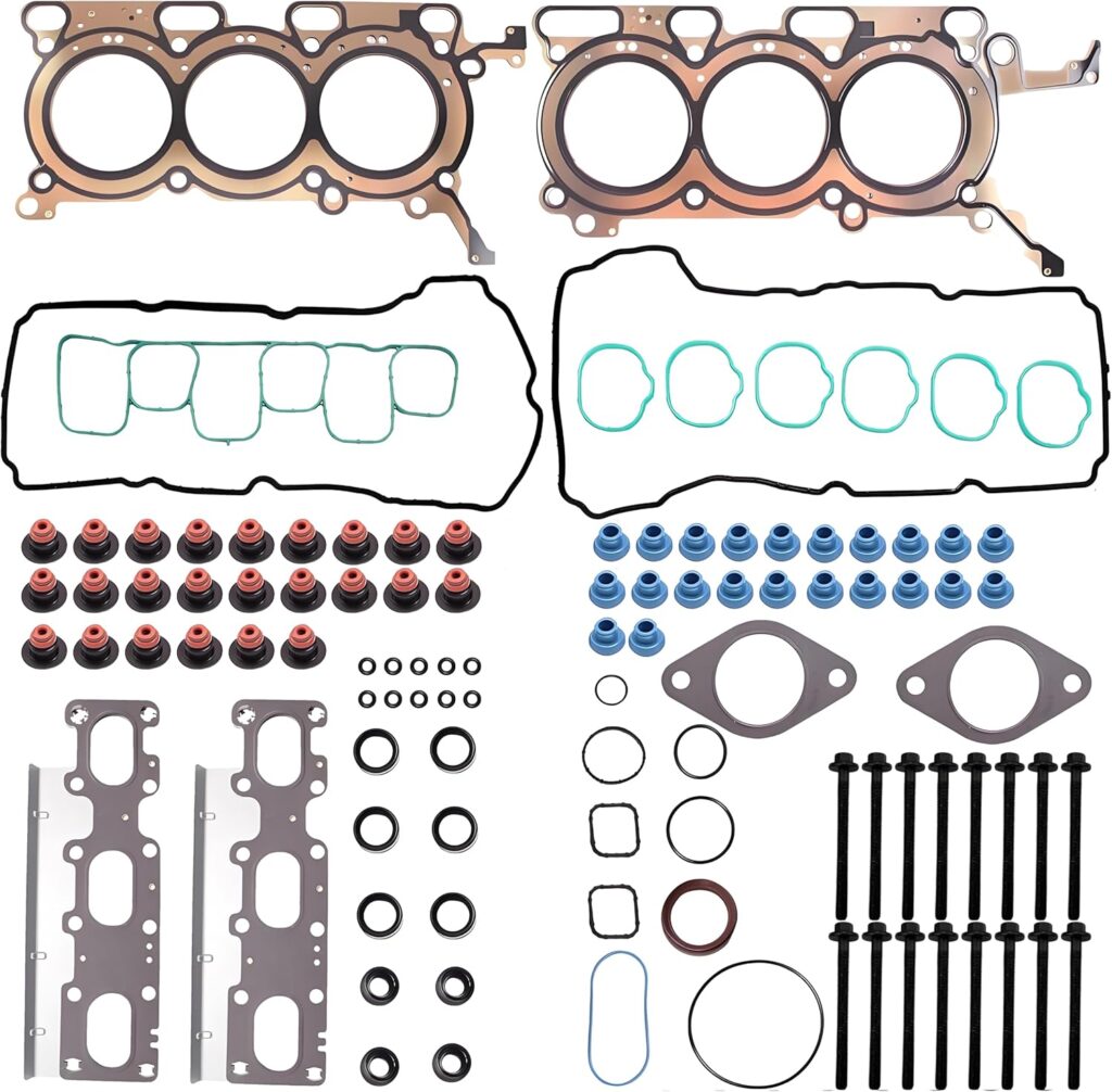 FTMUKF HS26487PT2 Head Gasket Set with head Bolts for Ford Edge 11-18 Explorer 11-18 Flex 13-19 Police Interceptor Sedan 13-19 Taurus 13-19, 3.5 V6 Engine Naturally Aspirated