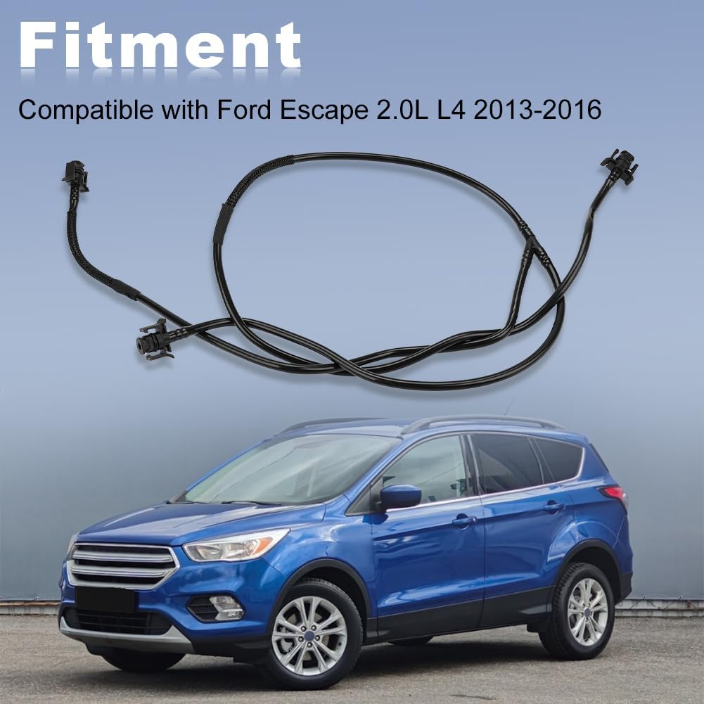 JDMON Engine Coolant Overflow Hose Compatible with Ford Escape 2.0L L4 2013 2014 2015 2016 Radiator Overflow Water Tank Hose Replace CV6Z8B081Z