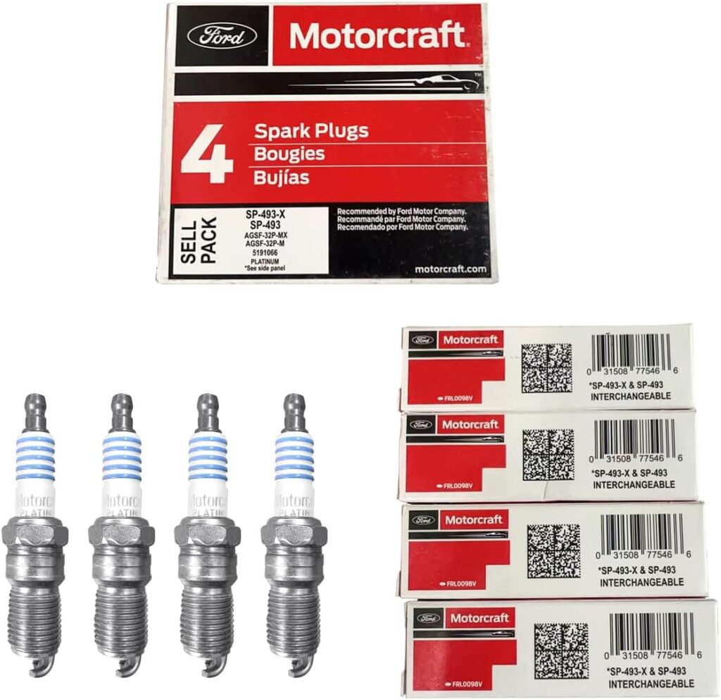 MAS Ignition Coils DG508 and Motorcraft Spark Plugs SP493 compatible with Ford Lincoln Mercury 4.6L engines