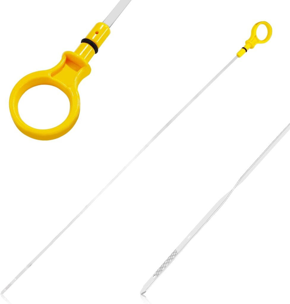 Oil Dip Stick for Checking Oil Fluid, Car Engine Oil Level Dipstick Indicator Stainless Steel Gauge Replacement for Ford Explorer Focus Fusion OEM# CJ5Z-6750-A Universal for SUV, Truck, RV